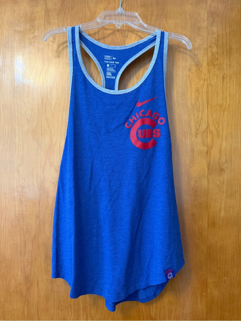 Nike Blue and Gray Racerback Tank Top Size S